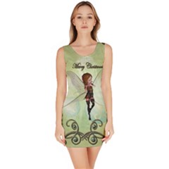 Cute Elf Playing For Christmas Bodycon Dresses by FantasyWorld7