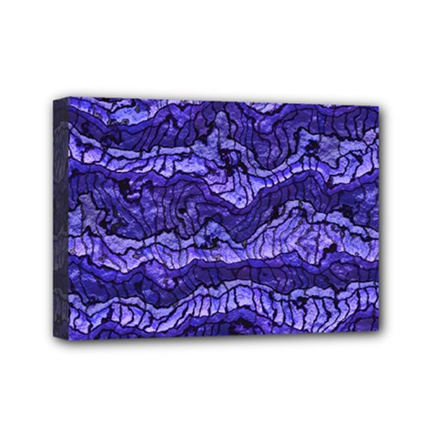 Alien Skin Blue Mini Canvas 7  X 5  by ImpressiveMoments