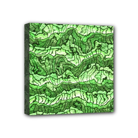 Alien Skin Green Mini Canvas 4  X 4  by ImpressiveMoments