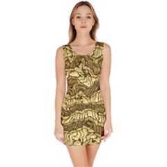 Alien Skin Hot Golden Bodycon Dresses