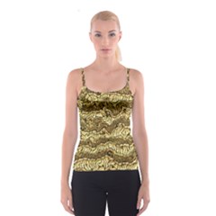 Alien Skin Hot Golden Spaghetti Strap Tops