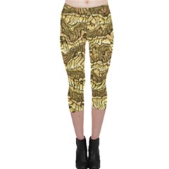 Alien Skin Hot Golden Capri Leggings