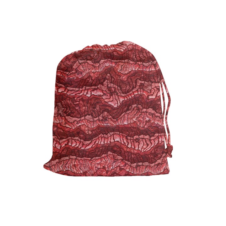 Alien Skin Red Drawstring Pouches (Large) 