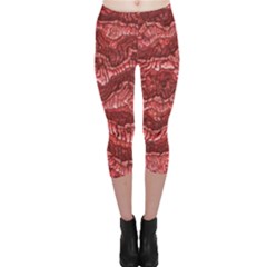 Alien Skin Red Capri Leggings