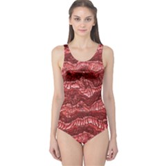 Alien Skin Red Women s One Piece Swimsuits