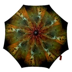 Beautiful Abstract Floral Design Hook Handle Umbrellas (medium)