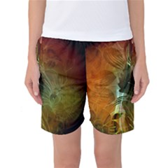 Beautiful Abstract Floral Design Women s Basketball Shorts