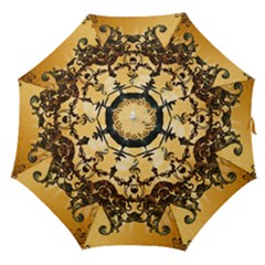 Clef With Awesome Figurative And Floral Elements Straight Umbrellas