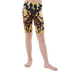 Clef With Awesome Figurative And Floral Elements Kid s Swimwear