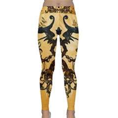 Clef With Awesome Figurative And Floral Elements Yoga Leggings