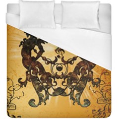 Clef With Awesome Figurative And Floral Elements Duvet Cover Single Side (kingsize)