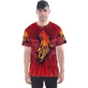 Lion With Flame And Wings In Yellow And Red Men s Sport Mesh Tees View1