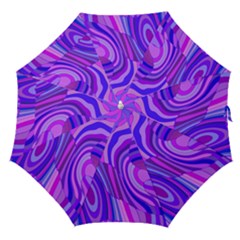 Retro Abstract Blue Pink Straight Umbrellas