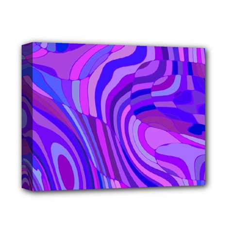 Retro Abstract Blue Pink Deluxe Canvas 14  X 11 