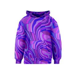 Retro Abstract Blue Pink Kid s Pullover Hoodies by ImpressiveMoments