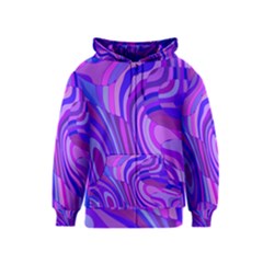 Retro Abstract Blue Pink Kids Zipper Hoodies by ImpressiveMoments