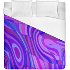 Retro Abstract Blue Pink Duvet Cover Single Side (kingsize)