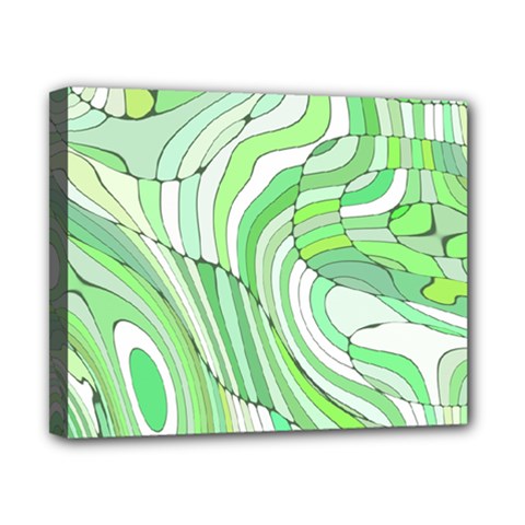 Retro Abstract Green Canvas 10  X 8 