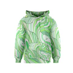 Retro Abstract Green Kids Zipper Hoodies by ImpressiveMoments