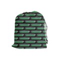 Green 3D rectangles pattern Drawstring Pouch View1