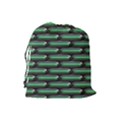 Green 3D rectangles pattern Drawstring Pouch View2