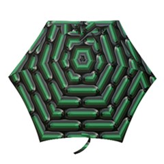 Green 3d Rectangles Pattern Umbrella