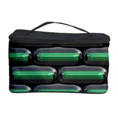 Green 3d Rectangles Pattern Cosmetic Storage Case