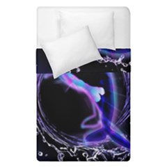 Orca With Glowing Line Jumping Out Of A Circle Mad Of Water Duvet Cover (single Size)