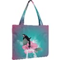 Orca Jumping Out Of A Flower With Waterfalls Tiny Tote Bags View2