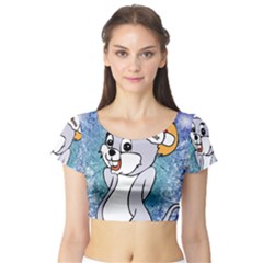 Short Sleeve Crop Top (tight Fit)