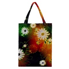 Awesome Flowers In Glowing Lights Classic Tote Bags