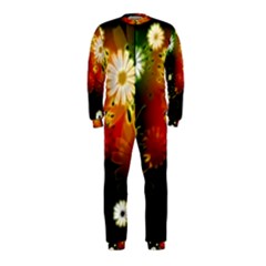 Awesome Flowers In Glowing Lights Onepiece Jumpsuit (kids)