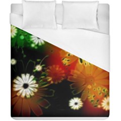 Awesome Flowers In Glowing Lights Duvet Cover Single Side (double Size)