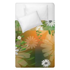 Beautiful Flowers With Leaves On Soft Background Duvet Cover (single Size)