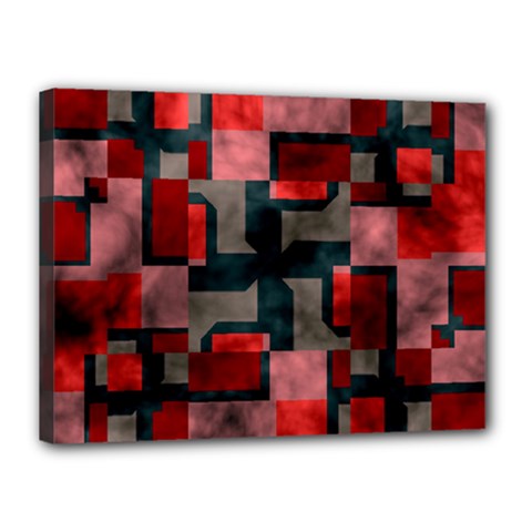 Textured Shapes Canvas 16  X 12  (stretched)