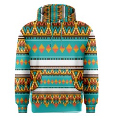 Tribal Design In Retro Colors Men s Pullover Hoodie