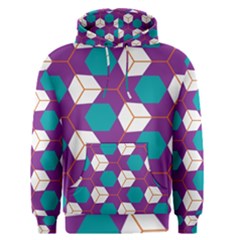 Cubes In Honeycomb Pattern Men s Pullover Hoodie