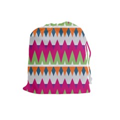 Chevron Pattern Drawstring Pouch