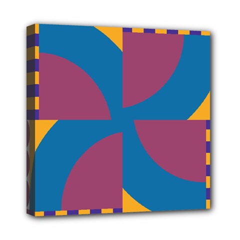 Blue Flower Mini Canvas 8  X 8  (stretched)