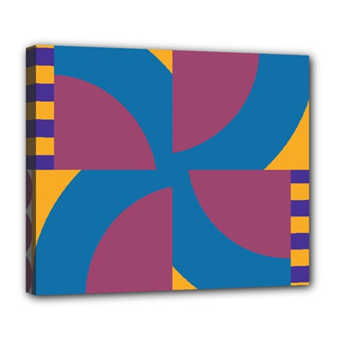 Blue Flower Deluxe Canvas 24  X 20  (stretched) by LalyLauraFLM