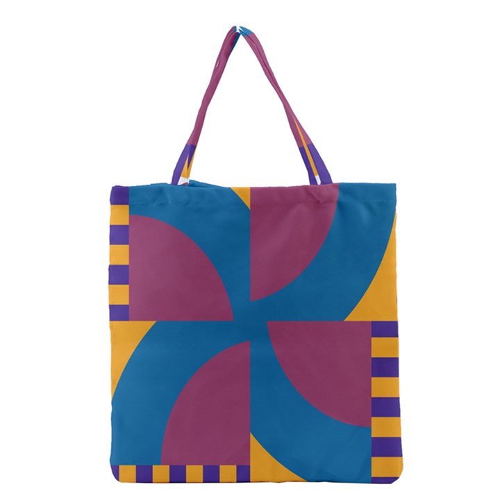 Blue flower Grocery Tote Bag