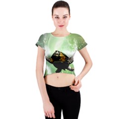 Crew Neck Crop Top by FantasyWorld7