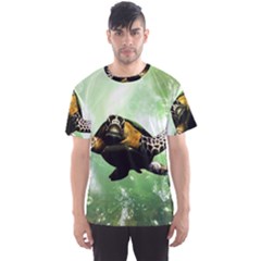 Wonderful Sea Turtle With Bubbles Men s Sport Mesh Tees