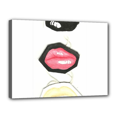 Troislips0002 Canvas 16  X 12 