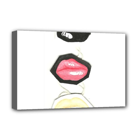 Troislips0002 Deluxe Canvas 18  X 12  