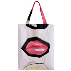 Troislips0002 Zipper Classic Tote Bags