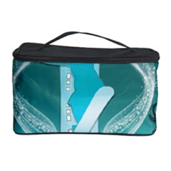 Snowboarder With Snowboard Cosmetic Storage Cases