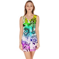 Rainbow Scene Kid Sketches Bodycon Dresses by ArtistRoseanneJones