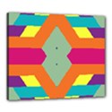 Colorful rhombus and stripes Canvas 24  x 20  (Stretched) View1