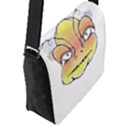 Angry Monster Portrait Drawing Flap Messenger Bag (L)  View2